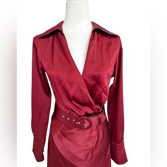 NICHOLAS Red silk Maxi Dress - Picture 4 of 9